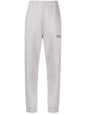 Logo-embroidered tapered track pants, GANNI Logo-embroidered tapered track pants
Logo-embroidered tapered track pants, GANNI Logo-embroidered tapered track pants