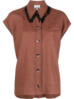 Crystal-collar sleeveless hemp shirt, GANNI Crystal-collar sleeveless hemp shirt
Crystal-collar sleeveless hemp shirt, GANNI Crystal-collar sleeveless hemp shirt