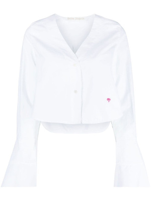 Flute-sleeves cropped cotton shirt, Palm Angels Flute-sleeves cropped cotton shirt
Flute-sleeves cropped cotton shirt, Palm Angels Flute-sleeves cropped cotton shirt