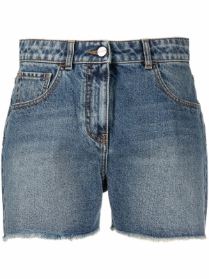 Palm tree-embroidered frayed denim shorts, Palm Angels Palm tree-embroidered frayed denim shorts
Palm tree-embroidered frayed denim shorts, Palm Angels Palm tree-embroidered frayed denim shorts