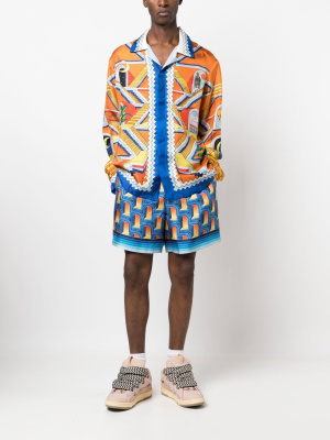 Escalier Infinite print silk shirt, Casablanca Escalier Infinite print silk shirt
Escalier Infinite print silk shirt, Casablanca Escalier Infinite print silk shirt