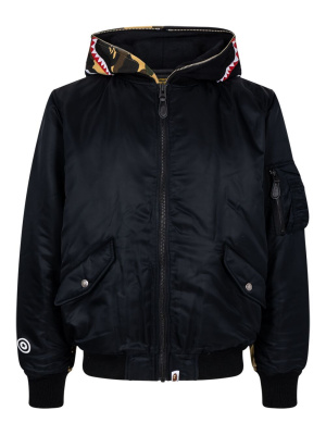 Shark MA-1 "Black" hooded jacket, A BATHING APE® Shark MA-1 "Black" hooded jacket
Shark MA-1 "Black" hooded jacket, A BATHING APE® Shark MA-1 "Black" hooded jacket