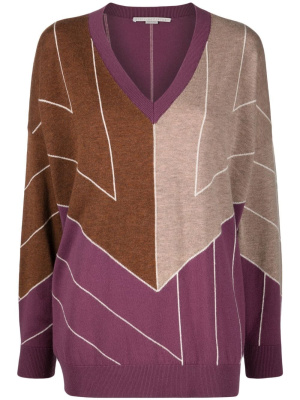 Geometric-jacquard knit jumper, Stella McCartney Geometric-jacquard knit jumper
Geometric-jacquard knit jumper, Stella McCartney Geometric-jacquard knit jumper