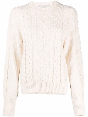 Aran-knit cropped long-sleeve jumper, Stella McCartney Aran-knit cropped long-sleeve jumper
Aran-knit cropped long-sleeve jumper, Stella McCartney Aran-knit cropped long-sleeve jumper