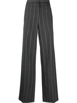 

Stitch-detail striped tailored trousers, Stella McCartney Stitch-detail striped tailored trousers