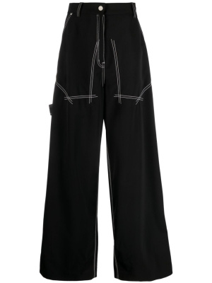 Contrast-stitch wide-leg trousers, Stella McCartney Contrast-stitch wide-leg trousers
Contrast-stitch wide-leg trousers, Stella McCartney Contrast-stitch wide-leg trousers