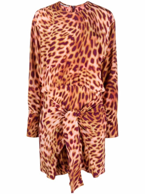 Cheetah print knotted mini dress, Stella McCartney Cheetah print knotted mini dress
Cheetah print knotted mini dress, Stella McCartney Cheetah print knotted mini dress