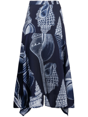 Shell-print handkerchief-hem skirt, Stella McCartney Shell-print handkerchief-hem skirt
Shell-print handkerchief-hem skirt, Stella McCartney Shell-print handkerchief-hem skirt