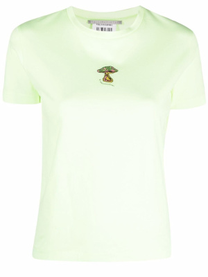 Mushroom embroidery round-neck T-shirt, Stella McCartney Mushroom embroidery round-neck T-shirt
Mushroom embroidery round-neck T-shirt, Stella McCartney Mushroom embroidery round-neck T-shirt