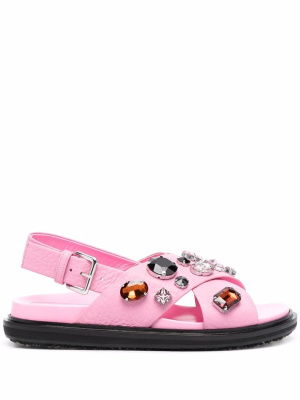 Fussbett crystal-embellished sandals, Marni Fussbett crystal-embellished sandals
Fussbett crystal-embellished sandals, Marni Fussbett crystal-embellished sandals