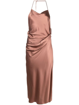 Draped-design halterneck dress, Helmut Lang Draped-design halterneck dress
Draped-design halterneck dress, Helmut Lang Draped-design halterneck dress