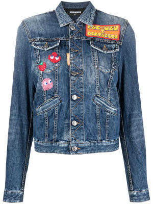 X Pac-Man appliqué denim jacket, Dsquared2 X Pac-Man appliqué denim jacket
X Pac-Man appliqué denim jacket, Dsquared2 X Pac-Man appliqué denim jacket