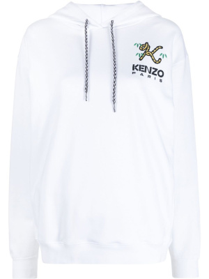 

Tiger Tail K logo-embroidered hoodie, Kenzo Tiger Tail K logo-embroidered hoodie