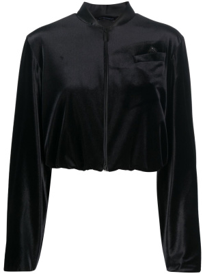 Rhinestone-motif cropped bomber jacket, Emporio Armani Rhinestone-motif cropped bomber jacket
Rhinestone-motif cropped bomber jacket, Emporio Armani Rhinestone-motif cropped bomber jacket