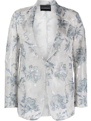 Embroidered-flowers translucent blazer, Emporio Armani Embroidered-flowers translucent blazer
Embroidered-flowers translucent blazer, Emporio Armani Embroidered-flowers translucent blazer