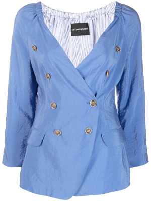

Double-breasted silk jacket, Emporio Armani Double-breasted silk jacket