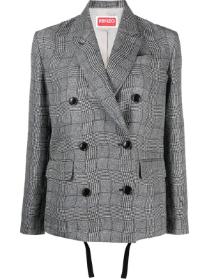 Prince of Wales-check double-breasted blazer, Kenzo Prince of Wales-check double-breasted blazer
Prince of Wales-check double-breasted blazer, Kenzo Prince of Wales-check double-breasted blazer