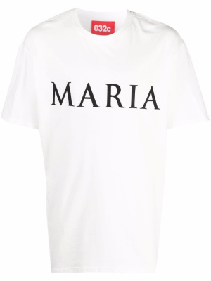 Maria slogan-print organic cotton T-shirt, 032c Maria slogan-print organic cotton T-shirt
Maria slogan-print organic cotton T-shirt, 032c Maria slogan-print organic cotton T-shirt