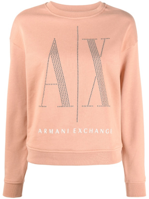 Rhinestone-logo cotton sweatshirt, Armani Exchange Rhinestone-logo cotton sweatshirt
Rhinestone-logo cotton sweatshirt, Armani Exchange Rhinestone-logo cotton sweatshirt