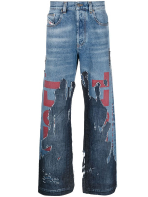 

Panelled-design jeans, Diesel Panelled-design jeans
