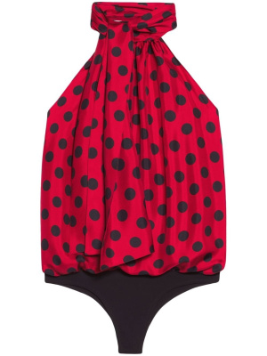 Polka dot-print halterneck bodysuit, AMI Paris Polka dot-print halterneck bodysuit
Polka dot-print halterneck bodysuit, AMI Paris Polka dot-print halterneck bodysuit