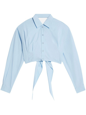 Tie-detail cropped cotton shirt, AMI Paris Tie-detail cropped cotton shirt
Tie-detail cropped cotton shirt, AMI Paris Tie-detail cropped cotton shirt