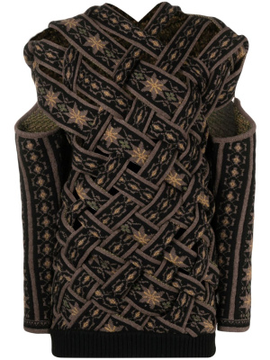 Pattern-intarsia knit cut-out jumper, Y/Project Pattern-intarsia knit cut-out jumper
Pattern-intarsia knit cut-out jumper, Y/Project Pattern-intarsia knit cut-out jumper