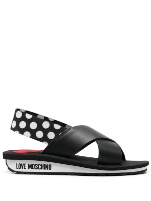 Crossover-strap slingback sandals, Love Moschino Crossover-strap slingback sandals
Crossover-strap slingback sandals, Love Moschino Crossover-strap slingback sandals