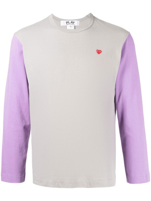 Bi-colour long-sleeve T-shirt, Comme Des Garçons Play Bi-colour long-sleeve T-shirt
Bi-colour long-sleeve T-shirt, Comme Des Garçons Play Bi-colour long-sleeve T-shirt