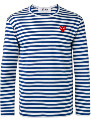 Striped heart embellished T-shirt, Comme Des Garçons Play Striped heart embellished T-shirt
Striped heart embellished T-shirt, Comme Des Garçons Play Striped heart embellished T-shirt