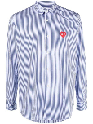 Embroidered-logo striped shirt, Comme Des Garçons Play Embroidered-logo striped shirt
Embroidered-logo striped shirt, Comme Des Garçons Play Embroidered-logo striped shirt