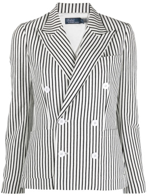 

Striped double-breasted blazer, Polo Ralph Lauren Striped double-breasted blazer