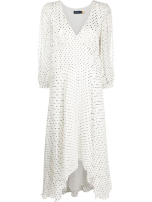 Polka-dot long-sleeve V-neck dress, Polo Ralph Lauren Polka-dot long-sleeve V-neck dress
Polka-dot long-sleeve V-neck dress, Polo Ralph Lauren Polka-dot long-sleeve V-neck dress