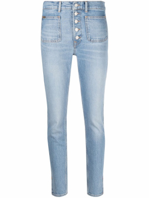 

Button-down skinny-cut jeans, Polo Ralph Lauren Button-down skinny-cut jeans