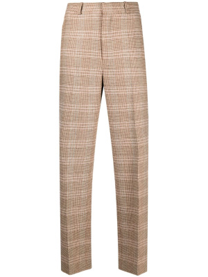 

Plaid-check wool-linen straight-leg trousers, Polo Ralph Lauren Plaid-check wool-linen straight-leg trousers