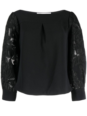 Floral embroidered-sleeve blouse, See by Chloé Floral embroidered-sleeve blouse
Floral embroidered-sleeve blouse, See by Chloé Floral embroidered-sleeve blouse