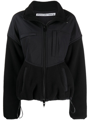 Cutaway collar panelled jacket, Alexander Wang Cutaway collar panelled jacket
Cutaway collar panelled jacket, Alexander Wang Cutaway collar panelled jacket