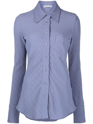 Textured monogram-pattern fitted shirt, Alexander Wang Textured monogram-pattern fitted shirt
Textured monogram-pattern fitted shirt, Alexander Wang Textured monogram-pattern fitted shirt