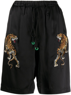 Tiger-embroidered silk-satin pyjama shorts, Alexander Wang Tiger-embroidered silk-satin pyjama shorts
Tiger-embroidered silk-satin pyjama shorts, Alexander Wang Tiger-embroidered silk-satin pyjama shorts