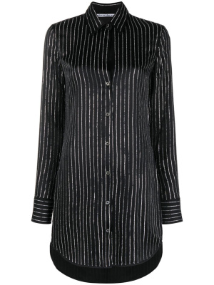 Crystal-embellished silk mini shirtdress, Alexander Wang Crystal-embellished silk mini shirtdress
Crystal-embellished silk mini shirtdress, Alexander Wang Crystal-embellished silk mini shirtdress