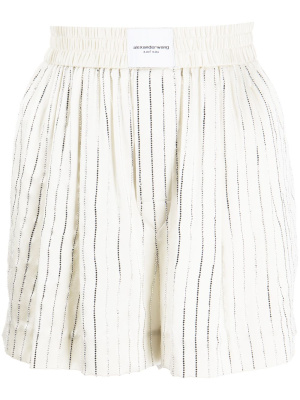 Crystal-embellished boxer shorts, Alexander Wang Crystal-embellished boxer shorts
Crystal-embellished boxer shorts, Alexander Wang Crystal-embellished boxer shorts