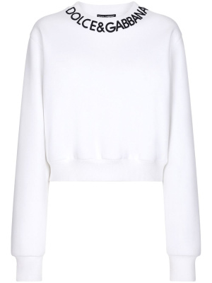 Logo-embroidered cropped sweatshirt, Dolce & Gabbana Logo-embroidered cropped sweatshirt
Logo-embroidered cropped sweatshirt, Dolce & Gabbana Logo-embroidered cropped sweatshirt