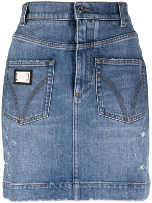 High-waisted denim miniskirt, Dolce & Gabbana High-waisted denim miniskirt
High-waisted denim miniskirt, Dolce & Gabbana High-waisted denim miniskirt
