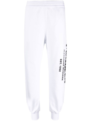 Logo-print tapered track pants, Alexander McQueen Logo-print tapered track pants
Logo-print tapered track pants, Alexander McQueen Logo-print tapered track pants
