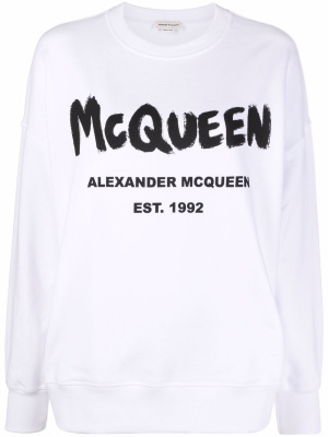 Logo-print crew neck sweatshirt, Alexander McQueen Logo-print crew neck sweatshirt
Logo-print crew neck sweatshirt, Alexander McQueen Logo-print crew neck sweatshirt