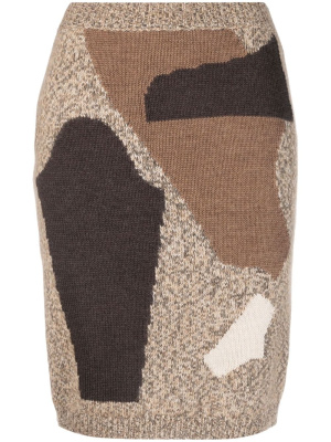 Intarsia knit-pattern pencil skirt, Moschino Intarsia knit-pattern pencil skirt
Intarsia knit-pattern pencil skirt, Moschino Intarsia knit-pattern pencil skirt