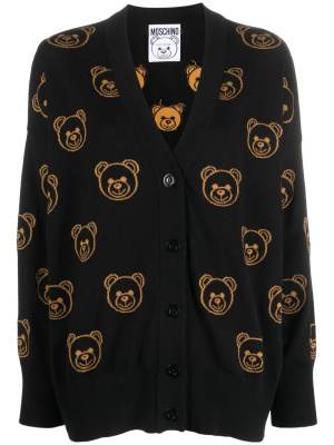 Intarsia-knit button-up cardigan, Moschino Intarsia-knit button-up cardigan
Intarsia-knit button-up cardigan, Moschino Intarsia-knit button-up cardigan