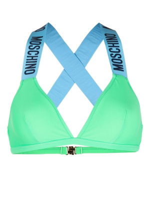Logo-embossed non-wired bikini top, Moschino Logo-embossed non-wired bikini top
Logo-embossed non-wired bikini top, Moschino Logo-embossed non-wired bikini top