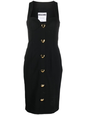 Heart-shaped buttons bodycon dress, Moschino Heart-shaped buttons bodycon dress
Heart-shaped buttons bodycon dress, Moschino Heart-shaped buttons bodycon dress