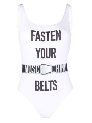Fasten Your Belts graphic-print swimsuit, Moschino Fasten Your Belts graphic-print swimsuit
Fasten Your Belts graphic-print swimsuit, Moschino Fasten Your Belts graphic-print swimsuit